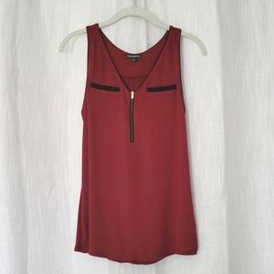 Express Front Zip Tank Top